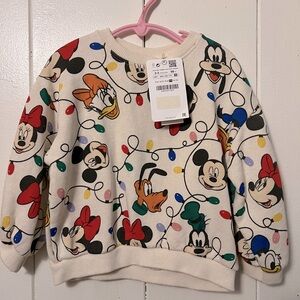 Zara Christmas disney crewneck